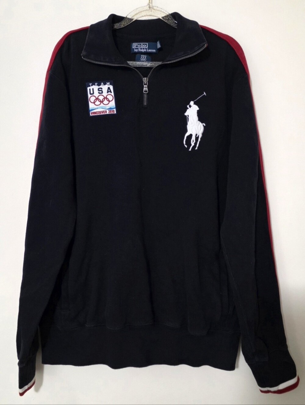 Polo Ralph Lauren 2010 Vancouver Olympics Team USA 1/4 Zip Cotton Sweater Medium